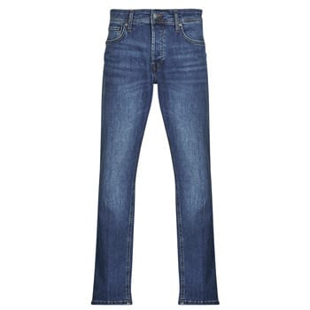 Jack & Jones blauwe heren jeans   Stonewash wassing   Tapered fit   5-Pocket zakken   Knoop- en ritssluiting   Regular waist Blauw 34/32