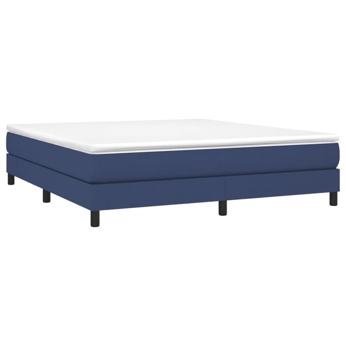 vidaXL - Boxspring - bed - stof - blauw - 160x200 - cm