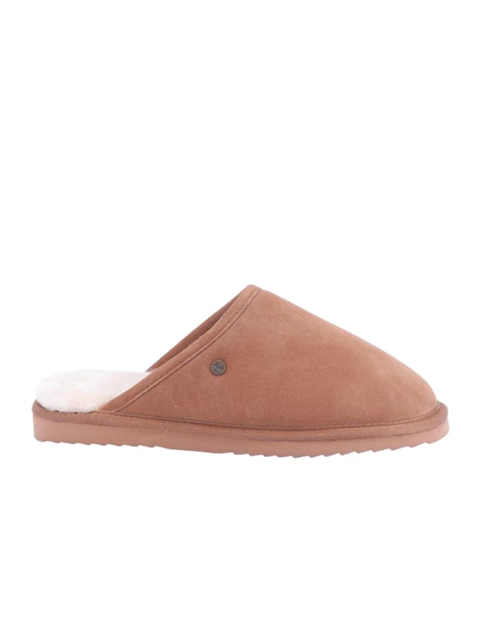 Warmbat Classic Unisex Suede Unisex Sloffen - Cognac