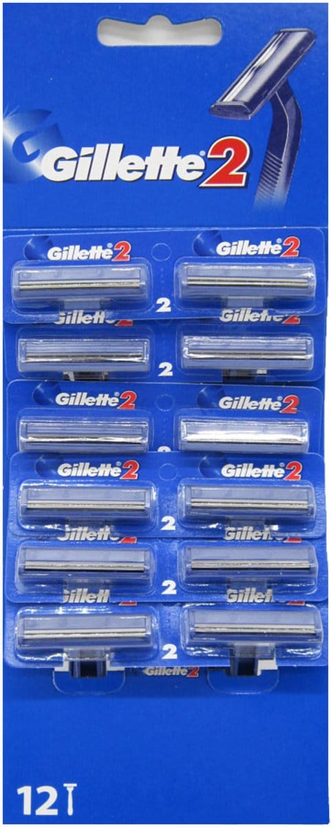 Gillette - 2 - Wegwerpscheermesjes - Voor een Comfortabele Scheerervaring - 12 Stuks