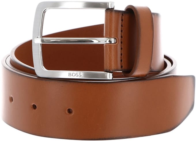 BOSS Leren riem Jor Sz40 Belt W85 Medium Brown Lichtbruin