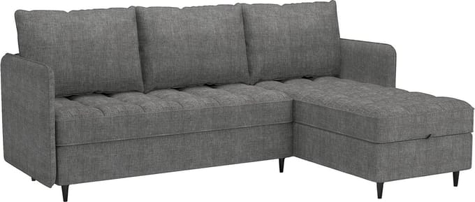 Lindhus-Sofa 3-zits - Opbergruimte - Grijze Stof