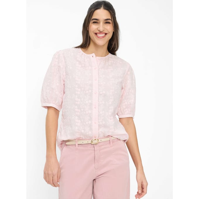 Brax Dames Blouse  Style VEA dusty rose, roze, maat 48