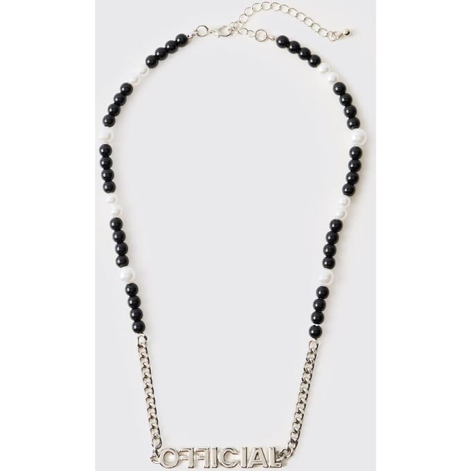 Silver Chain & Mixed Pearl Pendant Necklace