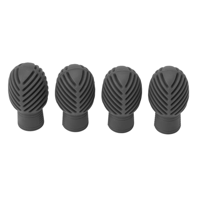 4 STUKS Drumstok Stille Oefentip Silicone Rekbaar Drum Oefen Percussie Tip Grijs