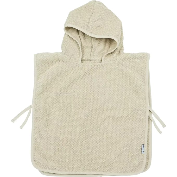 Meyco Baby Popcorn badponcho - soft sand - 1-3 jaar