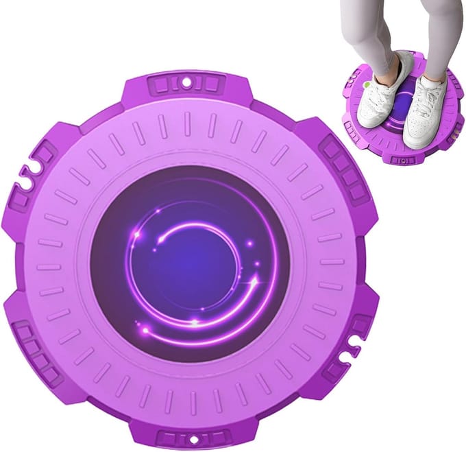 Buikspier Trainer - Twister Board - Lichaamsvorming - Schokabsorberend Design - 28 cm Diameter - Paars