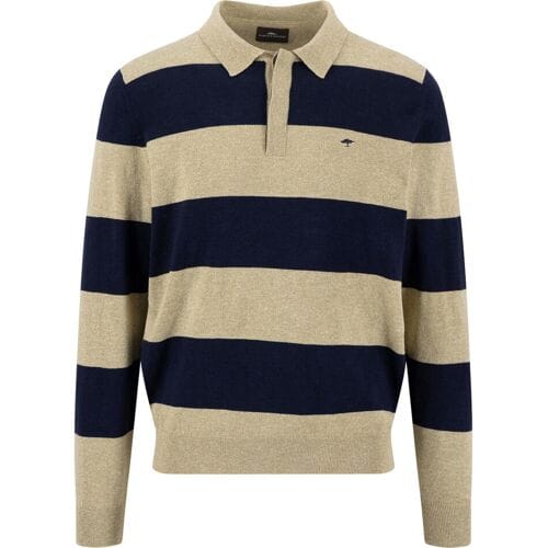Fynch-Hatton Polo Striped Cotton Linnen Pistache / male