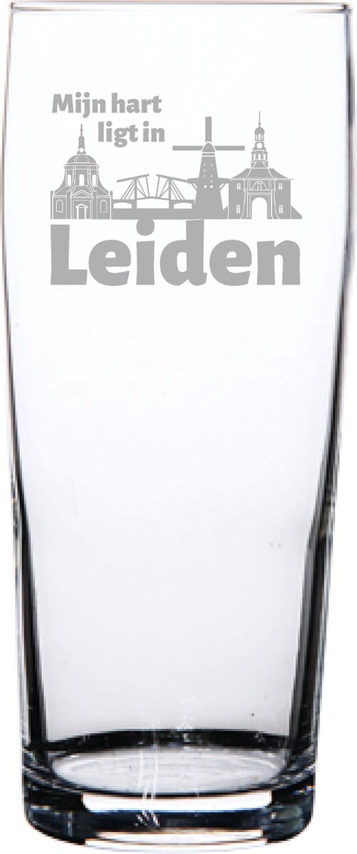 Gegraveerde bierfluitje 19cl Leiden