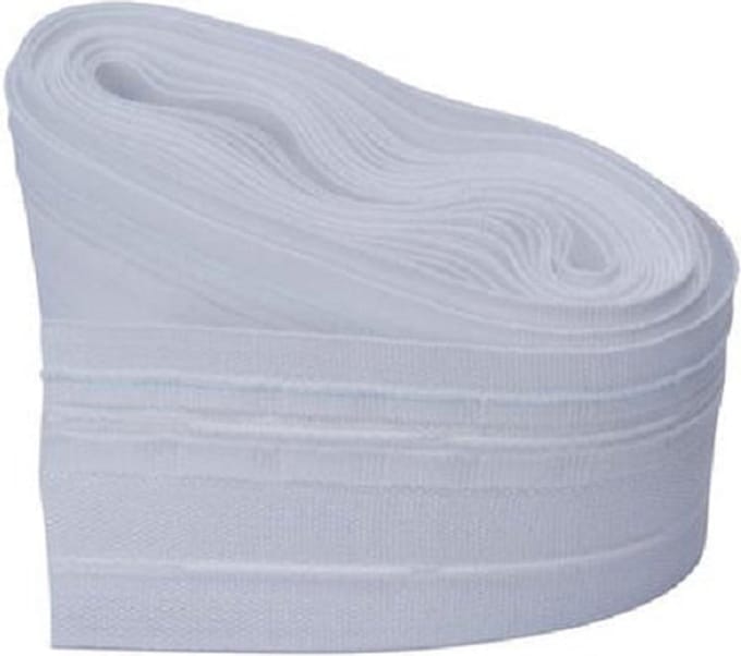 450cm Plooiband 2 Plooi 50mm Wit