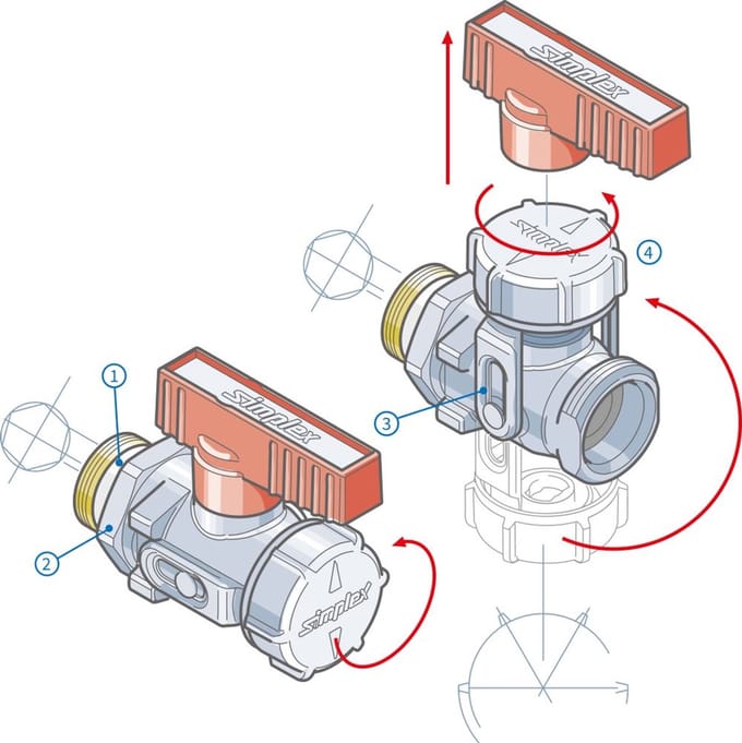 Flamco KFE-kogelkraan hoek G1/2a PN16 MS vern., F10670