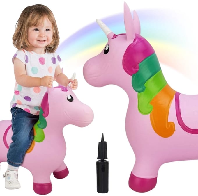 Woopie roze eenhoorn trui + pomp