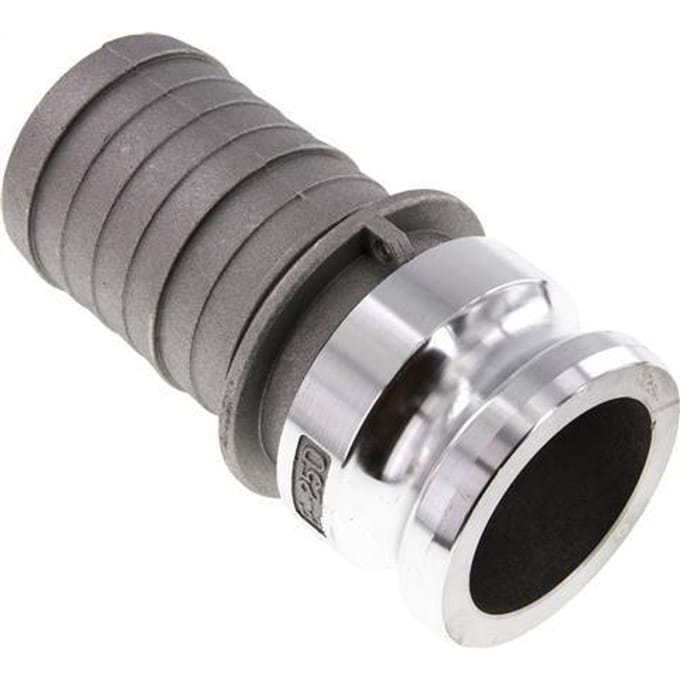 Camlock DN 60 (2 1/2'') Koppeling Aluminium met slangpilaar (63 mm) Type E MIL-C-27487