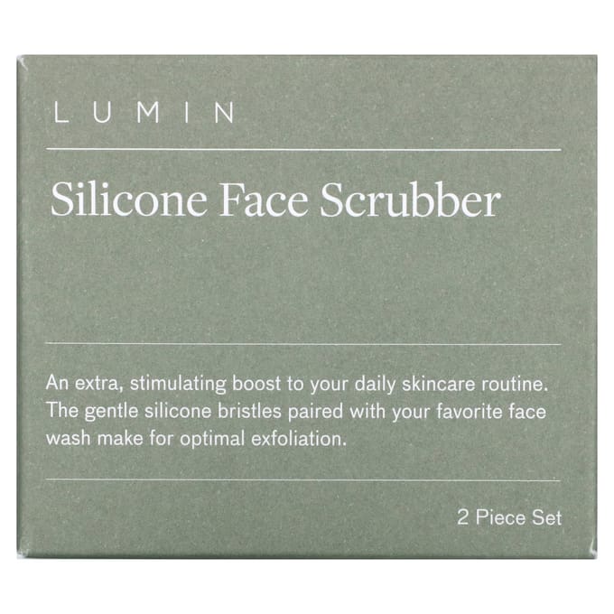 Lumin, gommage visage en silicone, lot de 2 pièces black
