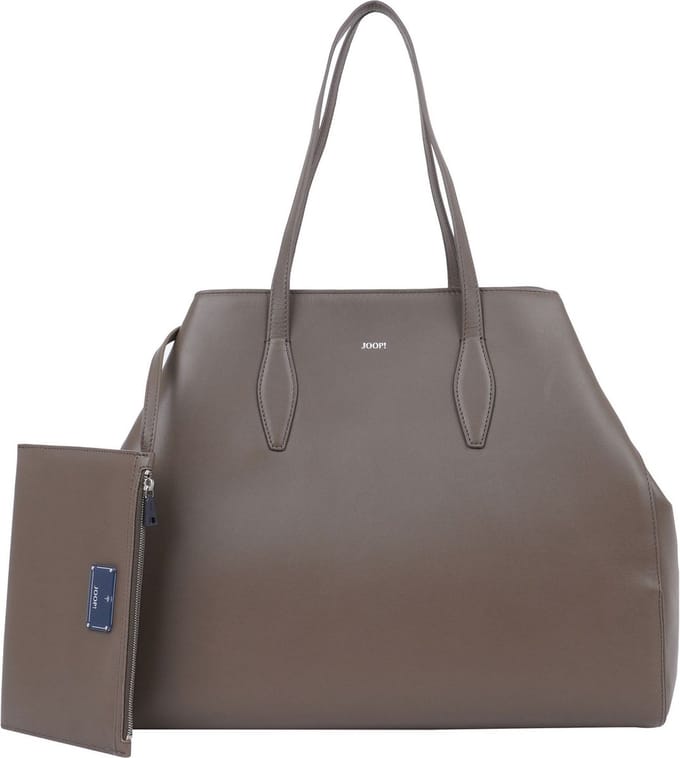 JOOP! Leren Schoudertas Sofisticato 1.0 Anela Shopper Falcon Donkerbruin