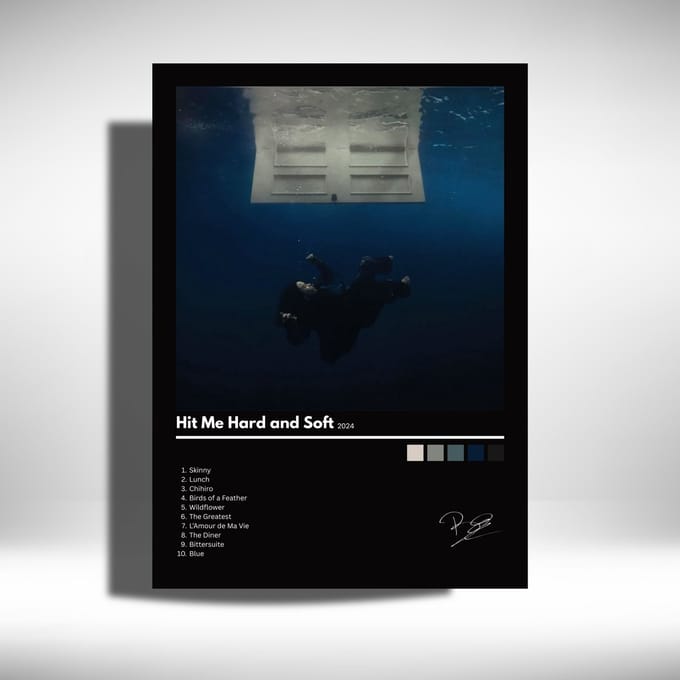 Billie Eilish - Hit Me Hard And Soft - Metalen Poster 30x40cm - album