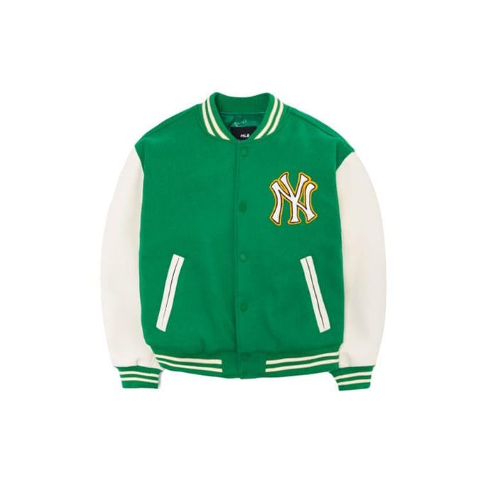 MLB Basic Logo Patch Baseball Jersey Uniseks jersey Groen 3AJPB0121-50GNS L white