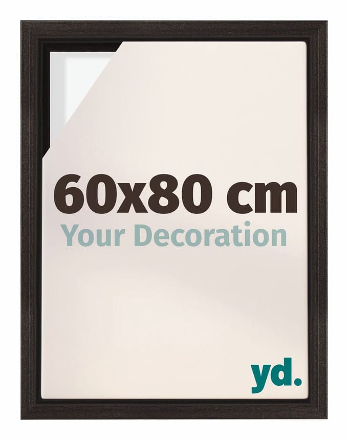yd, Baklijst 60x80 cm Eiken Donker - Lijst voor Canvasdoek - MDF Lyon