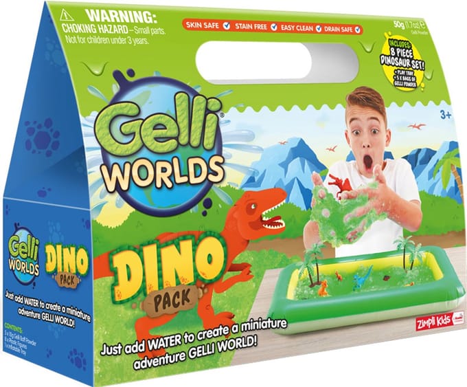 Zimpli Kids dino speelset Gelli Worlds - avontuurlijk speelgoedpakket.