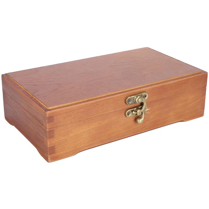 Boîte en bois rectangulaire Antique, étui de papeterie pour enfants, rangement multifonction de bureau gray