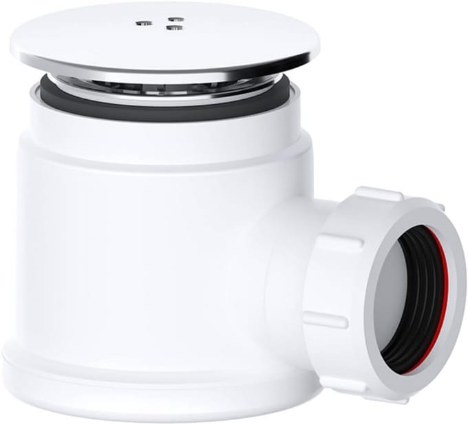 Chrome Doucheput met Val - Universele 50mm Afvoerplug en Sifon voor Douchevloer