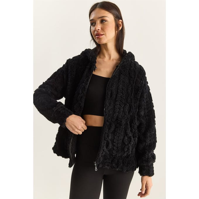 Gebreide Cardigan met Capuchon en Rits