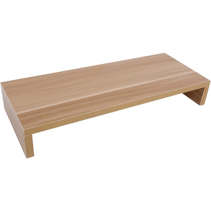 Houten Monitorstandaard PC LED LCD Computermonitor Verhoger Bureau Organizer Display Beugel Houten wit