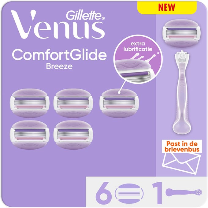 Gillette Venus Comfortglide Breeze - 1 Scheermes - 6 Scheermesjes