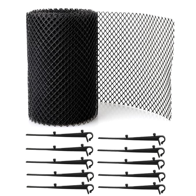 Filet de Protection de gouttière en plastique, 18x800cm, maille de Protection des feuilles, filet de gouttière 18*800cm noir