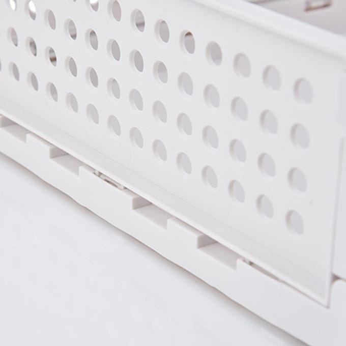 Stapelbare Opbergmand Plastic Groot Open Lade Kledingkast Kledingcontainer voor Slaapkamer Woonkamer white