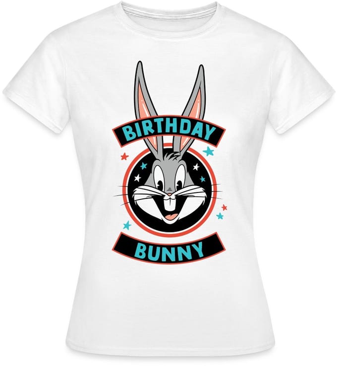 Looney Tunes Bugs Bunny Birthday Bunny T-Shirt Dames