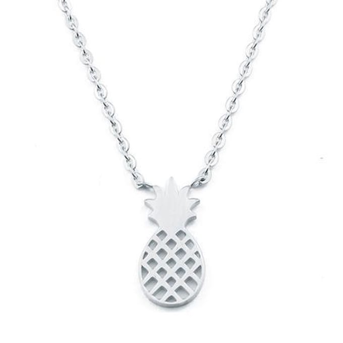 Cilla Jewels dames ketting Pineapple Verzilverd