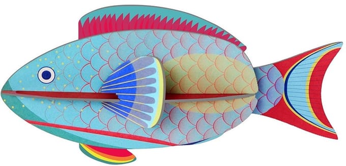 Studio Roof- wanddecoratie - Parrot Fish - papegaaivis