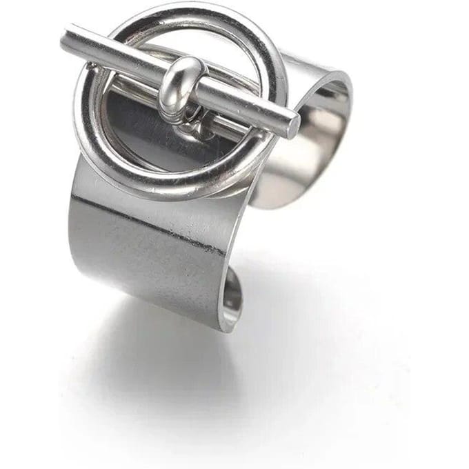 Bague géométrique de conception Simple de tempérament de mode, bagues d'ouverture Vintage françaises, bijoux cadeau argenté