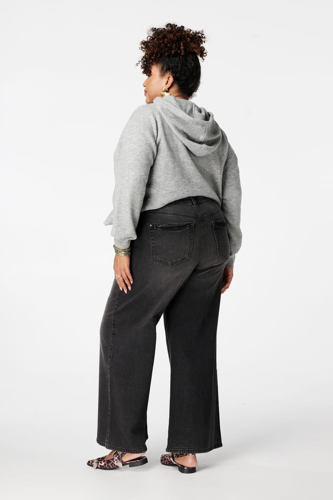 MS Mode Jeans Wide leg jeans met hoge taille