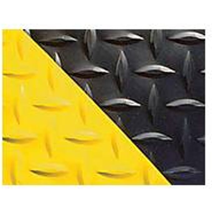 Vloerbedekking dekplaat, pvc-schuim 900 x 1500 mm Zwart / Geel