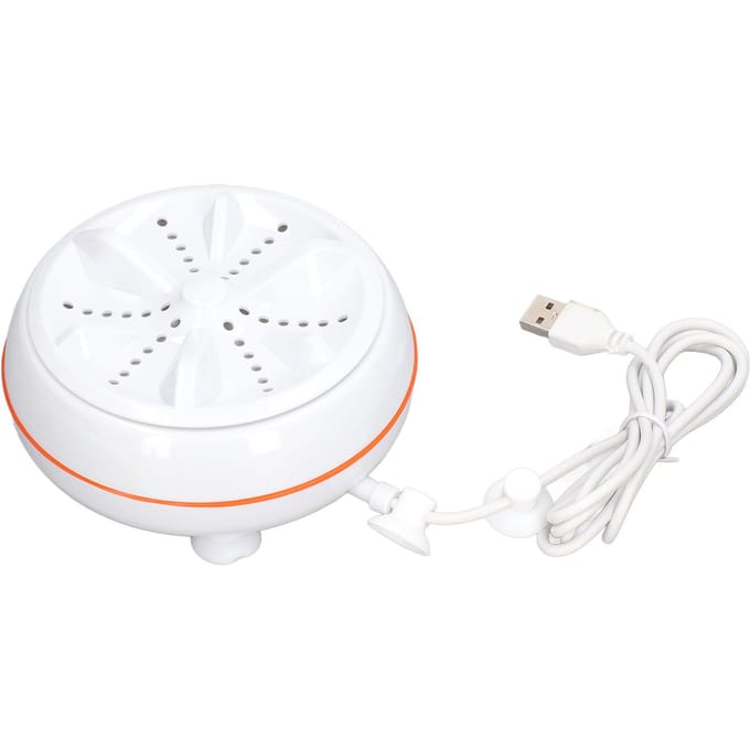 27W Mini Ultrasone Wasmachine USB 50 Seconden Reverse Clean Cirkel 30min Zelf Uitschakelen Turbine Wasmachine voor Thuis white