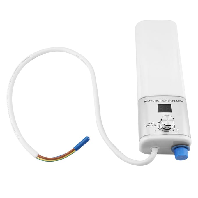 5500W 220V Mini Instant Hot Water Heater Eenvoudige installatie voor keuken en badkamer (Wit) wit