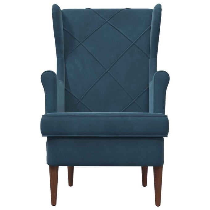vidaXL - Fauteuil - Blauw - Fluweel