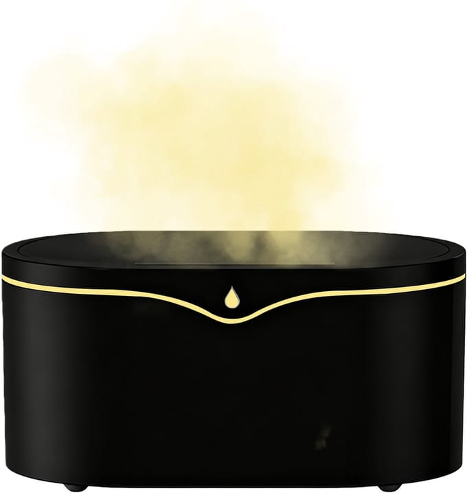 Aroma Diffuser met Vlameffect - Geurverspreider en Luchtbevochtiger - Verstuiver etherische olie - Vernevelaar - Aromatherapie - Aromadiffusers - 150ml - 7 LED Kleuren - USB