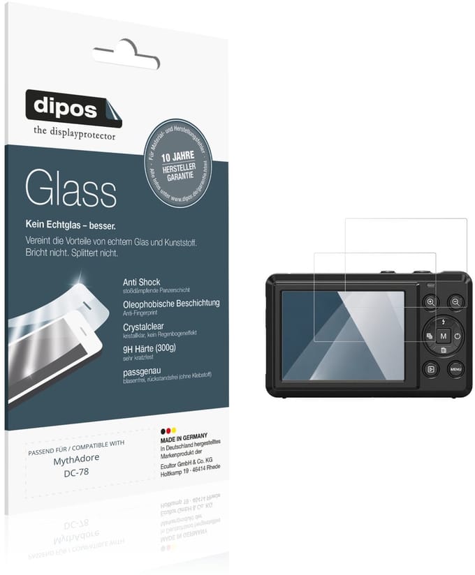 dipos – 2x Pantserfolie geschikt voor MythAdore DC-78 | 9H Screenprotector