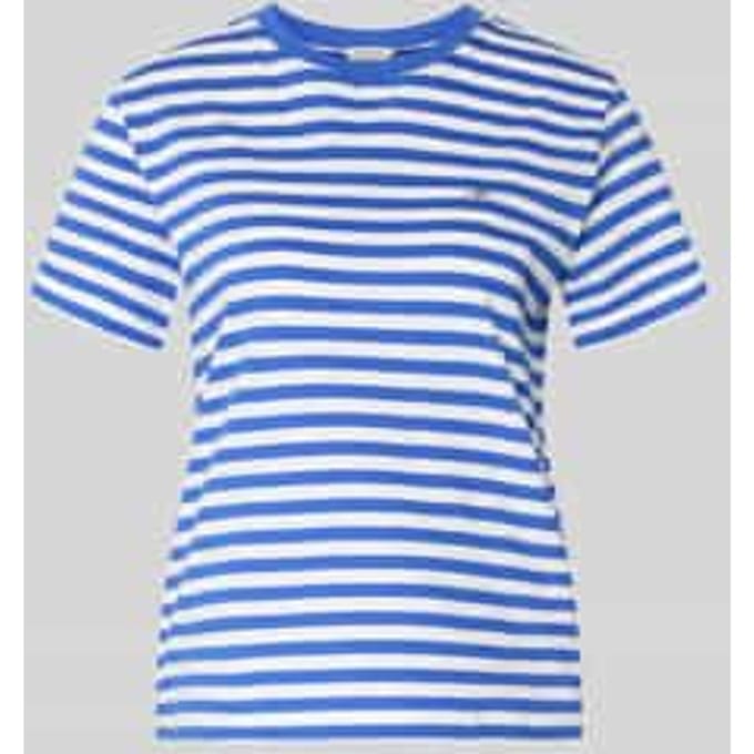 T-shirt met ronde hals en labelstitching