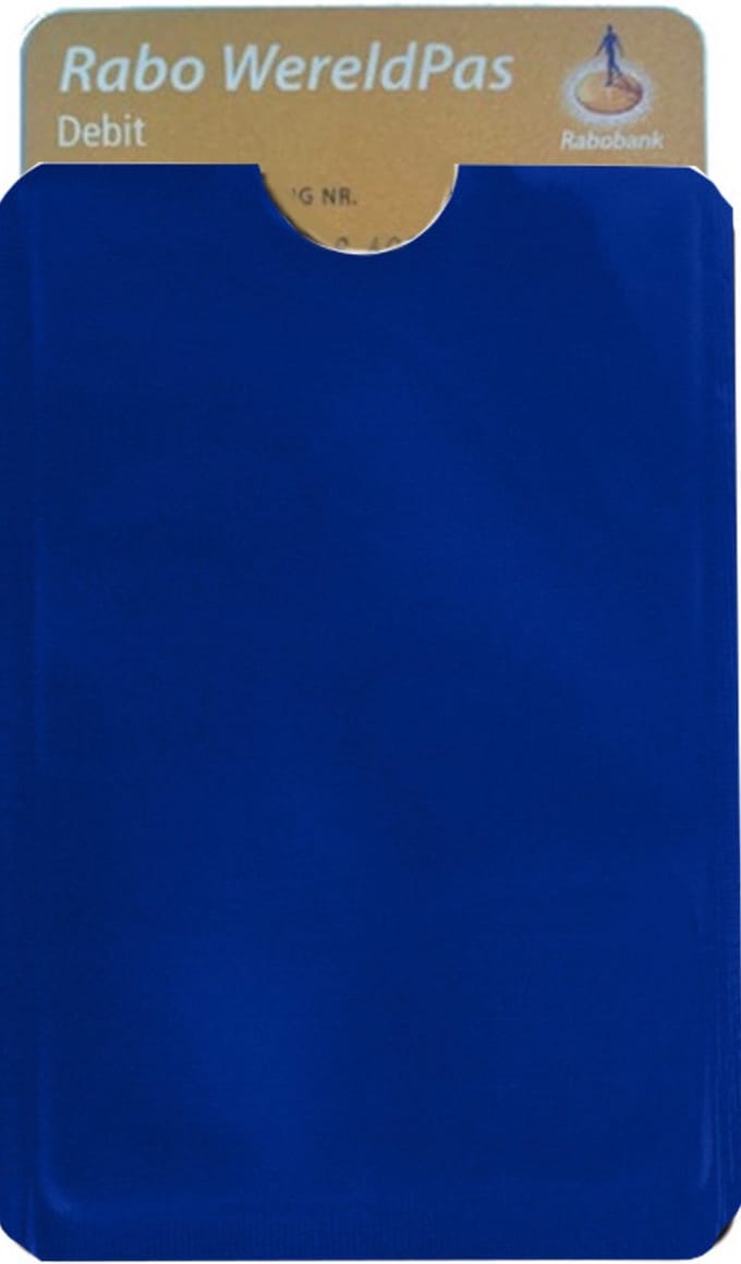 RFID bankpas beschermer - Kaarthouder Soft - Anti-Skimming - Blauw