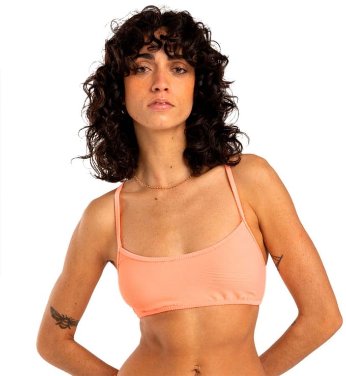 Billabong Tanlines Lace Up Bikinitop Oranje L Vrouw