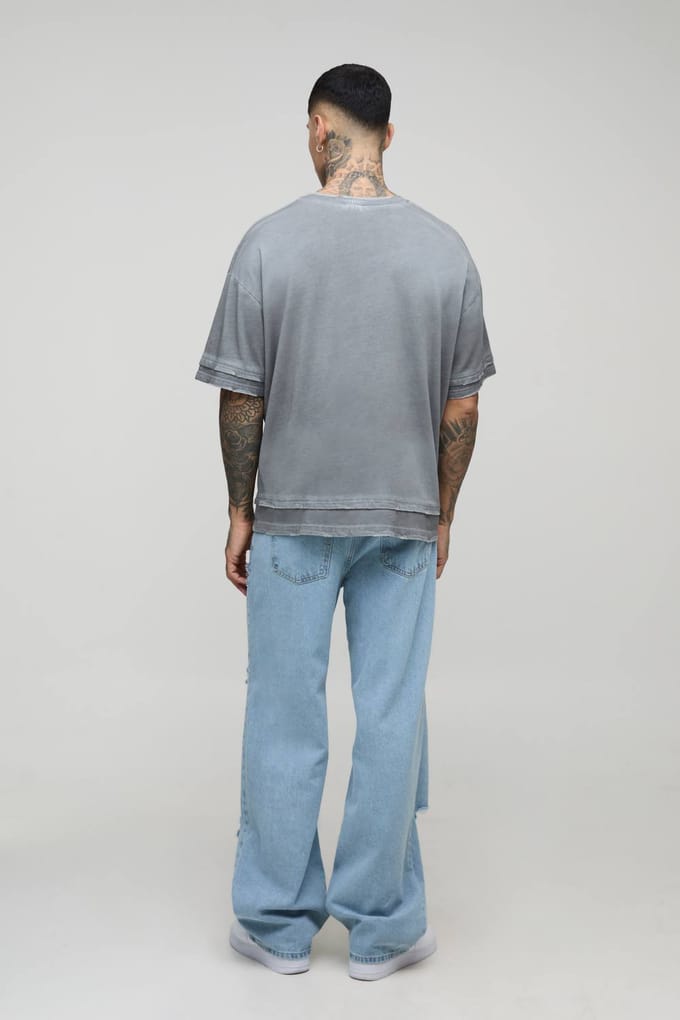 Lang Stijf Star Versleten Relaxte Pasvorm Jeans | Ice Blue | Size 32