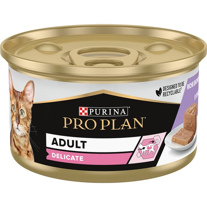 4 + 1 gratis! 30 x 85 g / 120 X 85 g Purina Pro Plan natvoer voor katten - Delicate Kalkoen 120 x 85 g