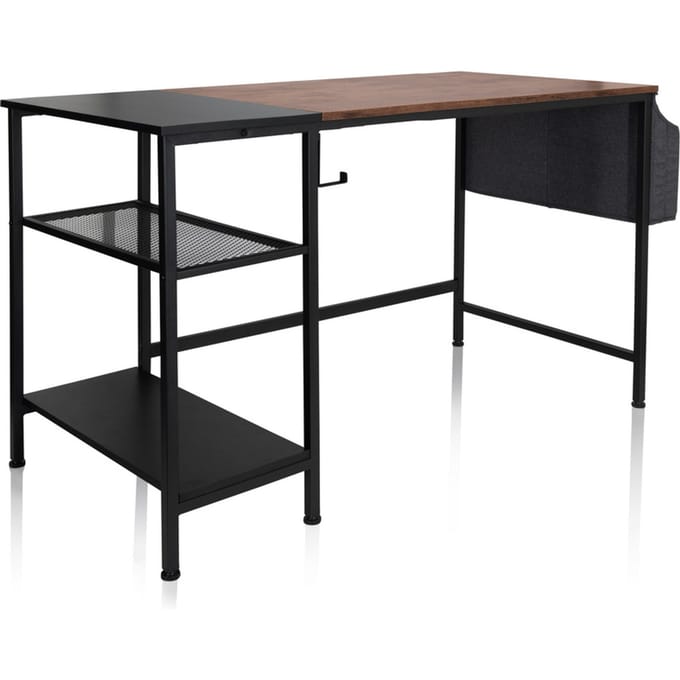 Bureau WORKSPACE H I 120 x 60 cm zwart/bruin hjh OFFICE
