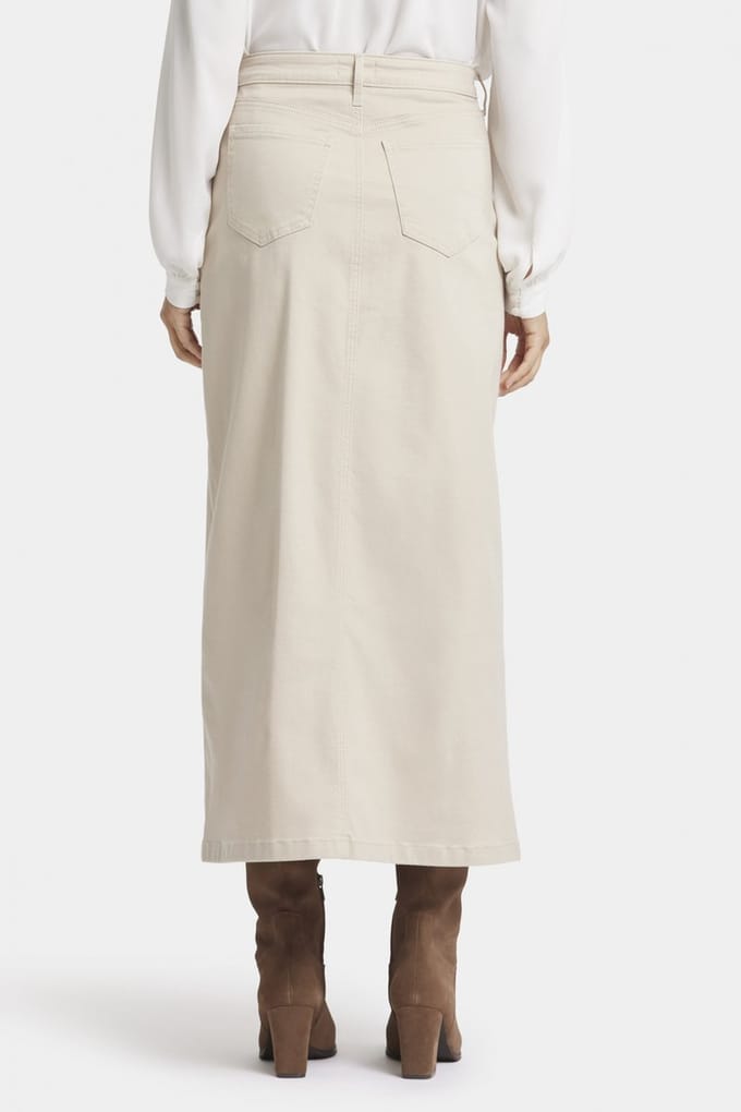 Hoge Taille Lange Rok Met Centraal Voor Sleuf