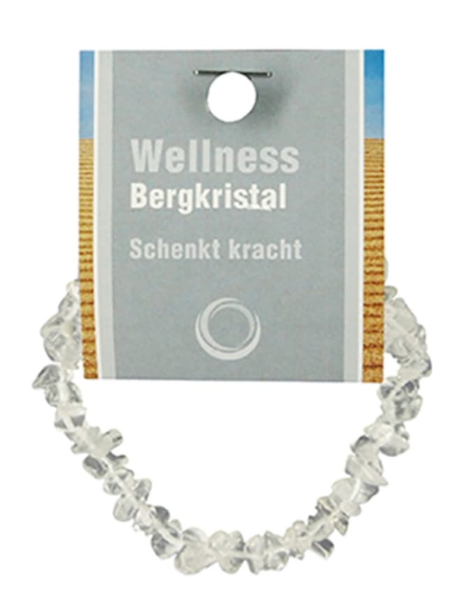 Bergkristal splitarmband + kaart