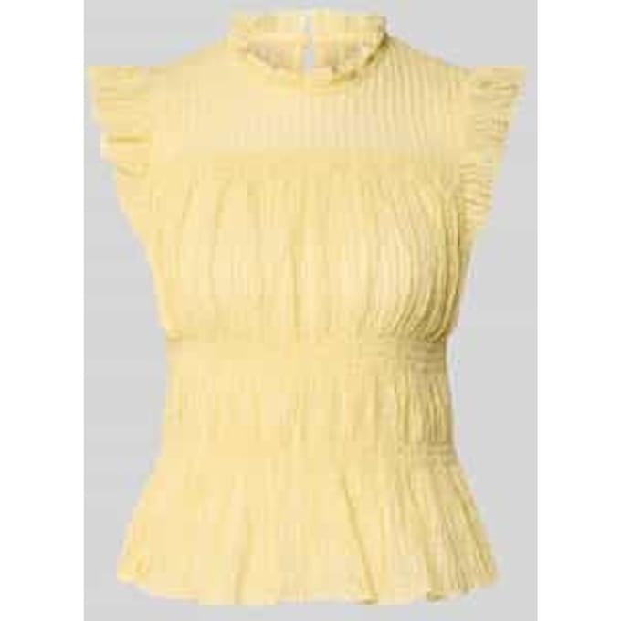 slim fit blousetop met rucheskraag model 'SHAILA'